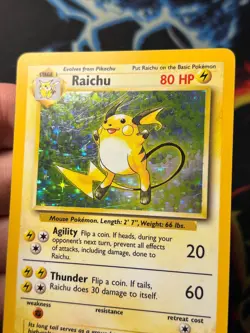 Raichu 14/102 Holo Rare Base Set - Pokemon Card WOTC Near Mint - - Image 4