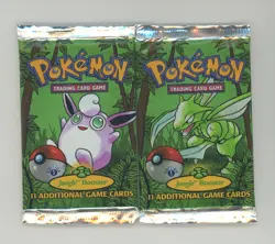 Lot of (2) 1999 Pokemon WOTC 1st Edition Jungle Foil Booster Pack Sealed - Image 1