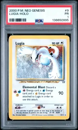 2000 POKEMON NEO GENESIS #9 LUGIA-HOLO PSA 1 - Image 1