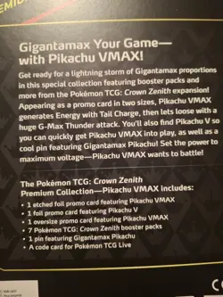 Pokemon TCG Sword & Shield Game Crown Zenith Pikachu VMAX Special Collection Box 820650851889 - Image 3