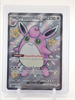 WIGGLYTUFF EX 2024 POKEMON PALDEAN FATES SHINY ULTRA RARE 222/091 Q3687 - Image 1