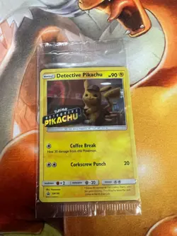 Detective Pikachu SM190 Stamped Promo Near Mint Pokemon TCG - Image 1
