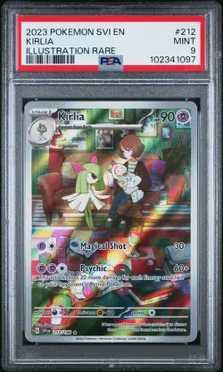 2023 POKEMON SVI EN-SCARLET & VIOLET ILLUSTRATION RARE #212 KIRLIA PSA 9 - Image 1