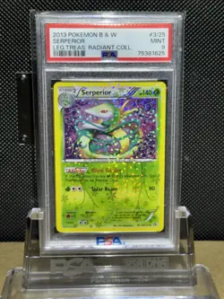 2013 POKEMON B & W Legendary Treasures Radiant Collection Serperior 3/25 PSA 9 - Image 1