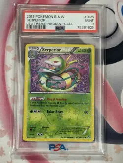 2013 POKEMON B & W Legendary Treasures Radiant Collection Serperior 3/25 PSA 9 - Image 3
