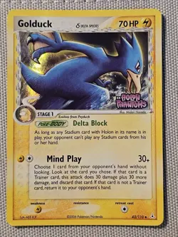 2006 Pokemon EX Holon Phantoms 43/110 Golduck Reverse Holo - Image 1