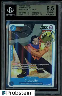2022 One Piece Romance Dawn Crocodile OP01067 SR BGS 9.5 GEM MINT - Image 1