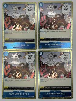 4x Playset GUM-GUM RED ROC OP04 OP04-056 R - Image 1