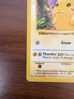 Pokemon 🔴 RED CHEEKS 🔴 Pikachu 058/102 Base Set (Shadowless) vintage tcg - Image 5