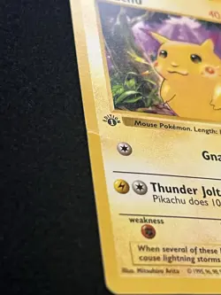 Pikachu (Red Cheeks) 058/102 - Pokemon 1st Edition Base Set (Shadowless) DMG - Image 2