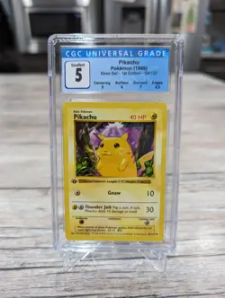 1999 Pokemon 1st Edition Base Set Yellow Pikachu CGC 5 (Shadowless) 058/102 - Image 2