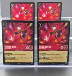 Disney Lorcana Donald Duck - Ruby Champion 121/204 Whispers Well Rare 4 Cards - Image 1
