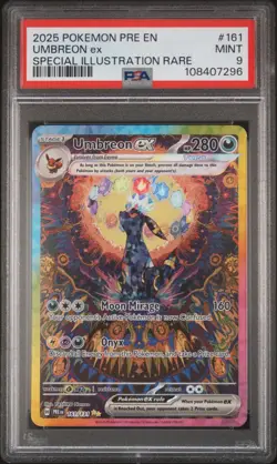 2025 POKEMON PRE EN-PRISMATIC EVOLUTIONS #161 UMBREON EX PSA 9 - Image 1