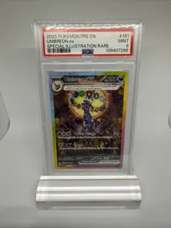 2025 POKEMON PRE EN-PRISMATIC EVOLUTIONS #161 UMBREON EX PSA 9 - Image 3