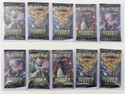 AUCTION #4 LOT of (10) Pokemon Hidden Fates Factory Sealed Booster Packs - Image 1