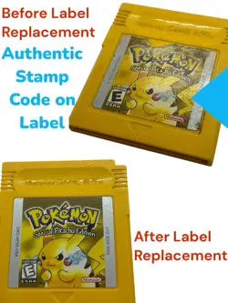 Pokemon Yellow Version - Nintendo GameBoy - Tested SAVES - Authentic-New Battery - Image 3