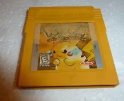 Gameboy Pokemon Yellow (Nintendo Game Boy, 1999) Authentic Tested Worked - Image 1