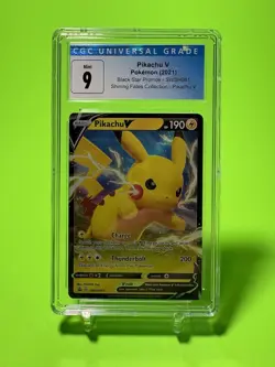 CGC 9 Pikachu V SWSH061 Black Star Promo 61 Mint Pokemon Card - Image 1