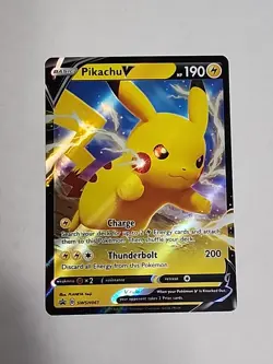 Pikachu V SWSH061 - Black Star Promo - Ultra Rare Holo Pokemon Card Near Mint - Image 1