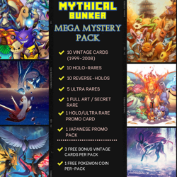 Mythical Bunker - Pokemon Mega Mystery Pack | Custom Vintage/Modern Card Bundle! - Image 1