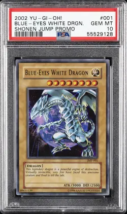 2002 YU-GI-OH! SHONEN JUMP PROMO #001 BLUE-EYES WHITE DRAGON PSA 10 - Image 1