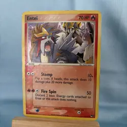 Pokemon TCG Entei 1/17 Pop Series 2 (MP) Holo Rare Card - Image 1