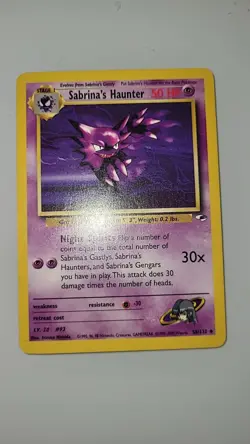 Pokemon TCG Sabrina's Haunter 58/132 Gym Heroes Unlimited Uncommon Non-Holo Card - Image 2