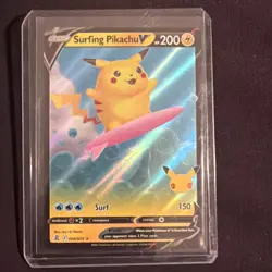 Surfing Pikachu V Full Art Celebrations 008/025 Ultra Rare Pokemon Card NM 🔥🔥 - Image 1