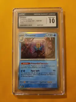 Omastar Holo Card Scarlet & Violet 151 Omastar 139/165 - CgC Gem Mint 10 - Image 1