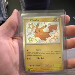 Pikachu 131/091 SV: Paldean Fates Holo Shiny Rare Basic Pokemon Card - Image 1