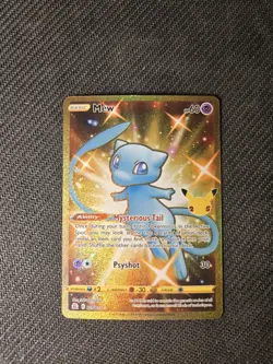 Mew 025/025 Secret Rare Celebrations 25th Anniversary Gold Pokemon Card TCG NM - Image 1