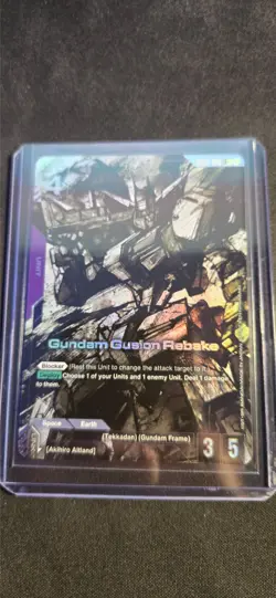 Gundam Card Game Dual Impact Gundam Gusion Rebake GD02-055 (LR+) NM - Image 1
