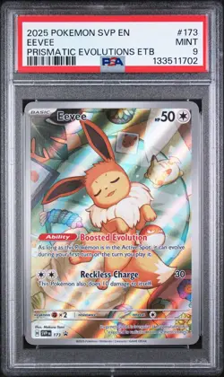 2025 POKEMON SVP EN-SV BLACK STAR PROMO EEVEE#173 PRISMATIC EVOLUTIONS ETB PSA 9 - Image 1