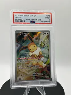 Pokemon Eevee 173 SVP en SV Black Star Promo 2025 Prismatic Evolutions ETB PSA 9 - Image 2