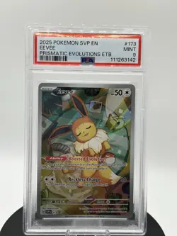 Pokemon Eevee 173 SVP en SV Black Star Promo 2025 Prismatic Evolutions ETB PSA 9 - Image 5