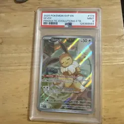 Pokemon Eevee 173 SVP en SV Black Star Promo 2025 Prismatic Evolutions ETB PSA 9 - Image 1