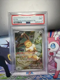 Pokemon 2025 SVP EN-SV Black Star Promo Prismatic Evolutions ETB 173 Eevee PSA 9 - Image 2
