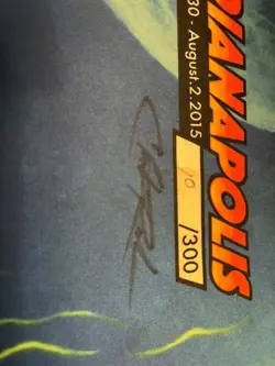 mtg playmat All Hallows Eve Christopher Rush signed - Image 1