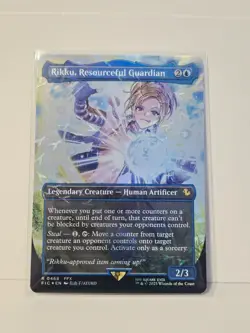 MTG Rikku, Resourceful Guardian Borderless FIC 468 (Chocobo Track Foil) NM - Image 1