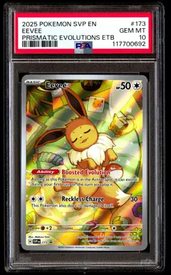 PSA 10 Eevee 173 Pokemon Svp En SV Black Star Promo 2025 Prismatic Evolutions Et - Image 1
