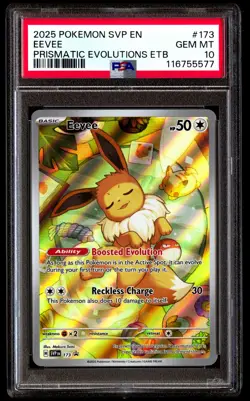 PSA 10 Eevee 173 Pokemon Svp En SV Black Star Promo 2025 Prismatic Evolutions Et - Image 1