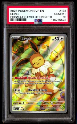 PSA 10 Eevee 173 Pokemon Svp En SV Black Star Promo 2025 Prismatic Evolutions Et - Image 1
