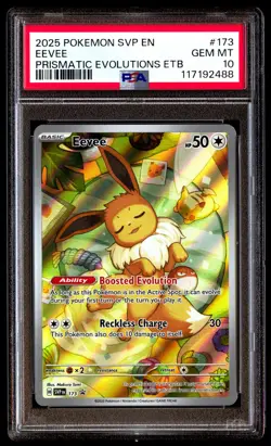 PSA 10 Eevee 173 Pokemon Svp En SV Black Star Promo 2025 Prismatic Evolutions Et - Image 1