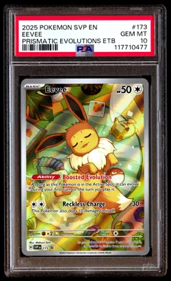 PSA 10 Eevee 173 Pokemon Svp En SV Black Star Promo 2025 Prismatic Evolutions Et - Image 1