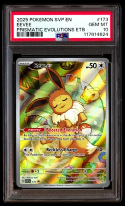 PSA 10 Eevee 173 Pokemon Svp En SV Black Star Promo 2025 Prismatic Evolutions Et - Image 1