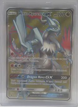 White Kyurem GX 2018 Sun & Moon Promo SM141 Full Art Pokemon - Image 1