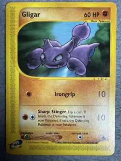 Pokemon TCG Gligar #59/144 Skyridge Set Non Holo 2003 WOTC VTG LP - Image 1