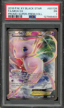 2016 Pokemon Mew EX PSA 1 PR XY Black Star Promo Super Premium Collection #XY126 - Image 1