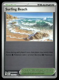Surfing Beach 129/132 Mega Evolution Holo Trainer Pokemon TCG - Image 1