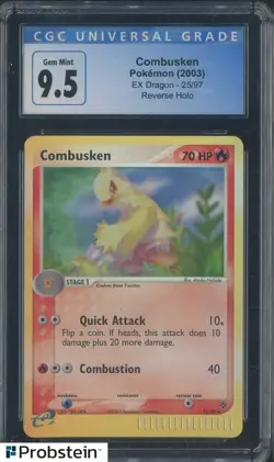 2003 Pokemon Ex Dragon #25/97 Combusken Reverse Holo CGC 9.5 GEM MINT - Image 1